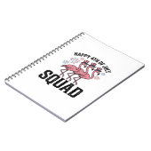 Gelukkige 4 juli Flamingo Squad Vector Design_1 Notitieboek (Linkerzijde)