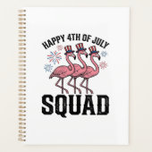 Gelukkige 4 juli Flamingo Squad Vector Design_1 Planner (Voorkant)