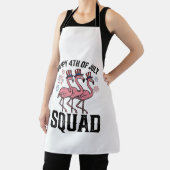 Gelukkige 4 juli Flamingo Squad Vector Design_1 Schort (Insitu)