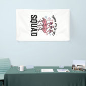 Gelukkige 4 juli Flamingo Squad Vector Design_1 Spandoek (Beurs)