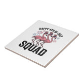 Gelukkige 4 juli Flamingo Squad Vector Design_1 Tegeltje (Zijkant)