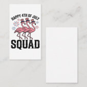 Gelukkige 4 juli Flamingo Squad Vector Design_1 Visitekaartje (Voorkant / Achterkant)