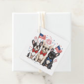 Gelukkige 4 juli Franse Bulldogs Bedankjes Labels (In situ)