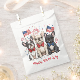 Gelukkige 4 juli Franse Bulldogs Bedankzakje