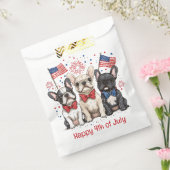 Gelukkige 4 juli Franse Bulldogs Bedankzakje (Gezegeld)