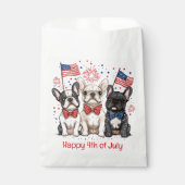 Gelukkige 4 juli Franse Bulldogs Bedankzakje (Voorkant)