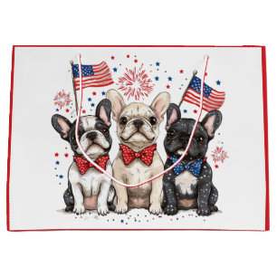 Gelukkige 4 juli Franse Bulldogs Groot Cadeauzakje
