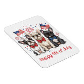 Gelukkige 4 juli Franse Bulldogs Magneet (Rechterzijde)