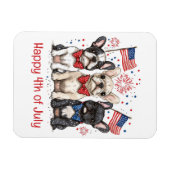 Gelukkige 4 juli Franse Bulldogs Magneet (Horizontaal)