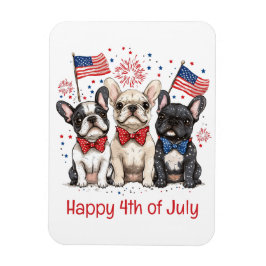 Gelukkige 4 juli Franse Bulldogs Magneet