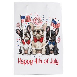 Gelukkige 4 juli Franse Bulldogs Medium Cadeauzakje