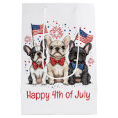 Gelukkige 4 juli Franse Bulldogs Medium Cadeauzakje (Achterkant)
