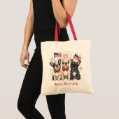 Gelukkige 4 juli Franse Bulldogs Tote Bag (Voorkant (product))