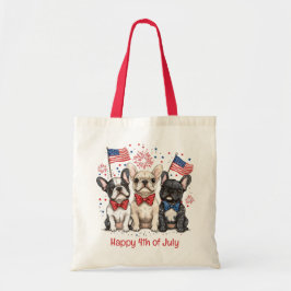 Gelukkige 4 juli Franse Bulldogs Tote Bag