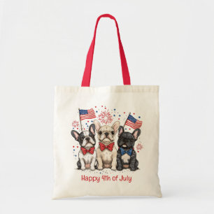 Gelukkige 4 juli Franse Bulldogs Tote Bag