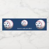 Gelukkige 4 juli honkbal waterfles etiket (Enkel label)