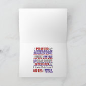 Gelukkige 4 juli kaart (Binnen)