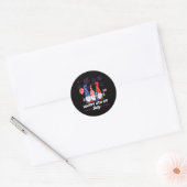 Gelukkige 4 juli kabouters ronde sticker (Envelop)