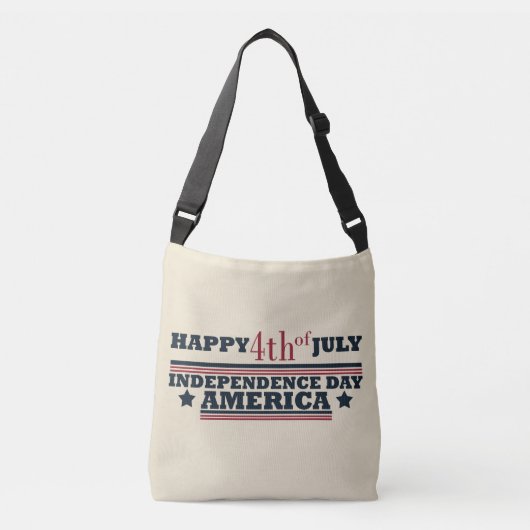 Gelukkige 4 juli Onafhankelijkheidsdag Amerika Crossbody Tas (Voorkant)
