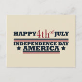 Gelukkige 4 juli Onafhankelijkheidsdag Amerika Feestdagenkaart (Voorkant)