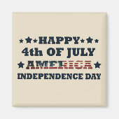Gelukkige 4 juli Onafhankelijkheidsdag Amerika Magneet (Voorkant)