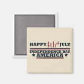 Gelukkige 4 juli Onafhankelijkheidsdag Amerika Magneet (Voorkant / Achterkant)