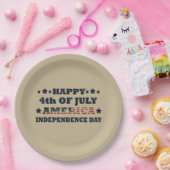 Gelukkige 4 juli Onafhankelijkheidsdag Amerika Papieren Bordje (Feest)