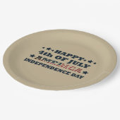 Gelukkige 4 juli Onafhankelijkheidsdag Amerika Papieren Bordje (Gekanteld)