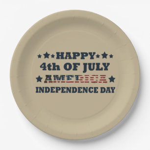 Gelukkige 4 juli Onafhankelijkheidsdag Amerika Papieren Bordje