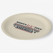 Gelukkige 4 juli Onafhankelijkheidsdag Amerika Papieren Bordje (Gekanteld)