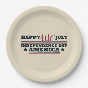 Gelukkige 4 juli Onafhankelijkheidsdag Amerika Papieren Bordje