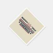 Gelukkige 4 juli Onafhankelijkheidsdag Amerika Servet (Hoek)