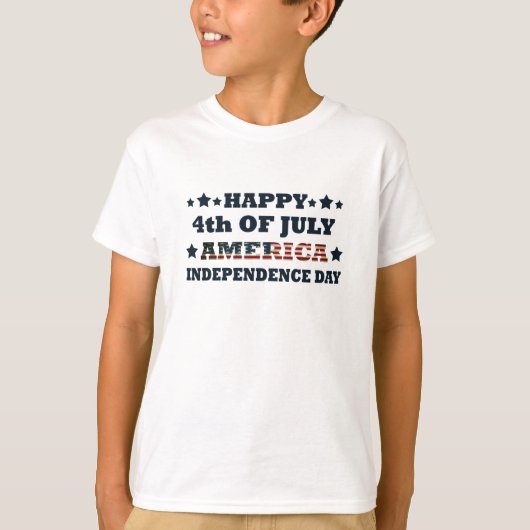 Gelukkige 4 juli Onafhankelijkheidsdag Amerika T-shirt (Voorkant)