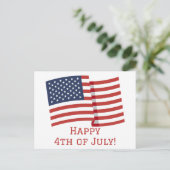 Gelukkige 4 juli onafhankelijkheidsdag feest briefkaart (Staand voorkant)