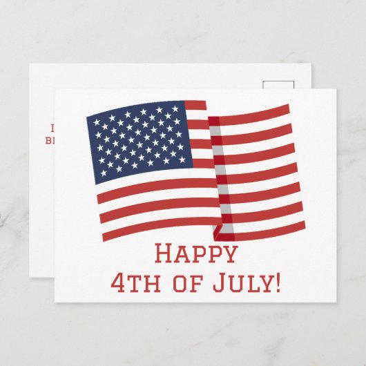 Gelukkige 4 juli Onafhankelijkheidsdag viering  Briefkaart (Voorkant / Achterkant)