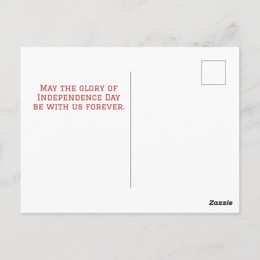 Gelukkige 4 juli Onafhankelijkheidsdag viering  Briefkaart (Achterkant)