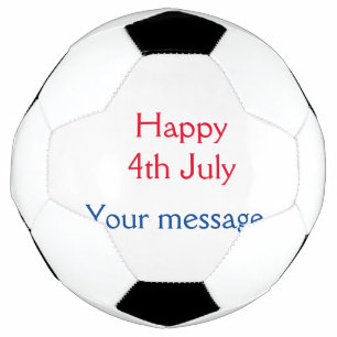 Gelukkige 4 juli onafhankelijkheidsdag voeg naam t voetbal