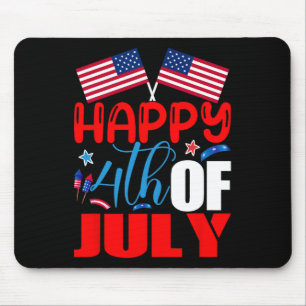 Gelukkige 4 juli Onafhankelijkheidsdag VS Amerikaa Muismat