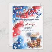 Gelukkige 4 juli Party Uitnodiging (Voorkant)