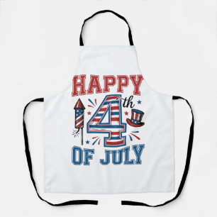 Gelukkige 4 juli Patriottisch Vintage Vector Desig Schort