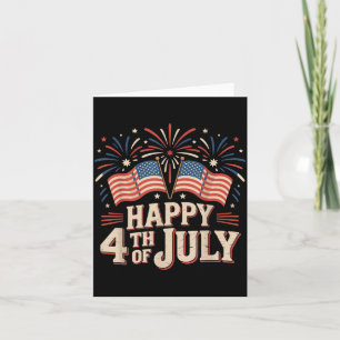 Gelukkige 4 juli Patriottische Amerikaanse Vlag 4 Kaart