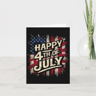 Gelukkige 4 juli Patriottische Amerikaanse Vlag 4  Kaart