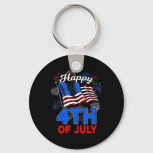 Gelukkige 4 juli Patriottische Amerikaanse Vlag Ma Sleutelhanger
