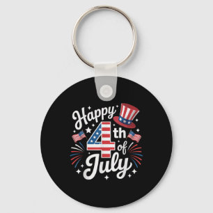 Gelukkige 4 juli Patriottische Amerikaanse Vlag Ve Sleutelhanger
