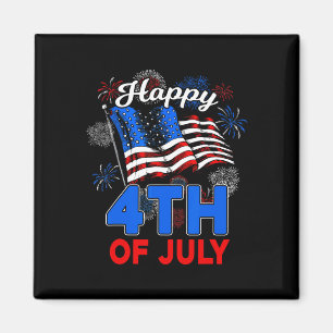 Gelukkige 4 juli Patriottische Amerikaanse VS Vlag Magneet