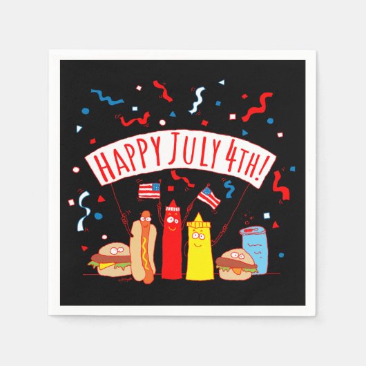 Gelukkige 4 juli picknick servet (Voorkant)