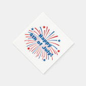 Gelukkige 4 juli servetten voor Independence Day (Hoek)