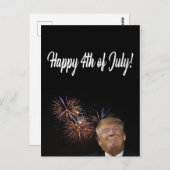 Gelukkige 4 juli van Donald Trump Briefkaart (Voorkant / Achterkant)