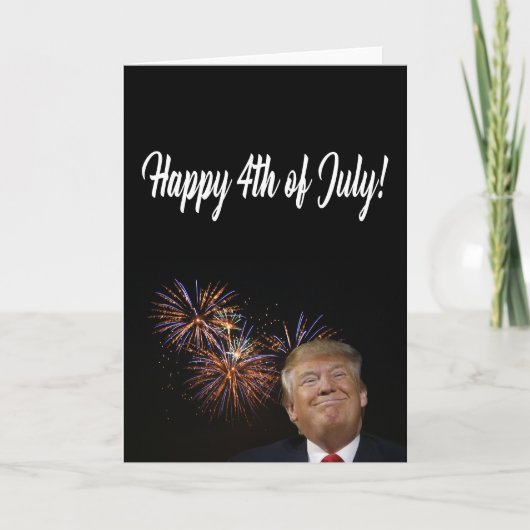 Gelukkige 4 juli van Donald Trump Kaart (Voorkant)