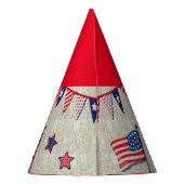 Gelukkige 4 juli verjaardag van Amerika Feesthoedjes (Achterkant)